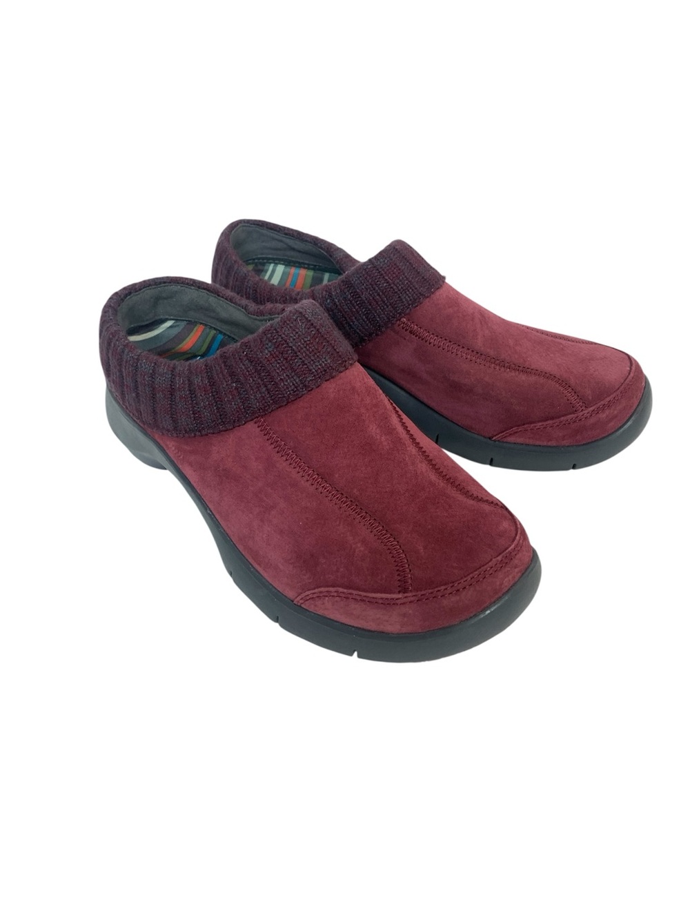 Dansko eartha red suede slip on clog size 38